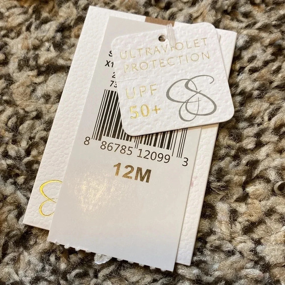 🆕 Jessica Simpson Pastel Floral Rashguard Swimsuit with Matching Headband - Picture 4 of 5